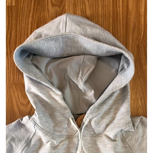 Lululemon City Sweat Pullover Hoodie Mens Light Gray Drawstring Hood Med/Large - Picture 2 of 6
